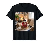 Happy Valentine Cat with a Heart Shaped Box T-Shirt