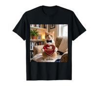 Happy Valentine Cat with a Heart Shaped Box Value Graphic T-Shirt