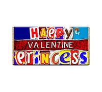 Happy Valentine Princess Chocolate Bar Gift Wrapper for Birthday, Anniversary, Christmas, Valentine (#739) (without chocolate bar)