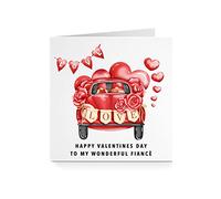 Happy Valentines Card for Fiance - Wonderful Gonk Love For Him Partner