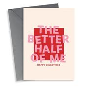 Happy Valentines Card - Song Lyric Tom Walker - The Better Half of Me
