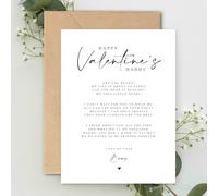 Happy Valentine's Daddy to be Poem Pregnancy Announcement A5 Card with envelope, Pregnancy Reveal, To Daddy from bump card