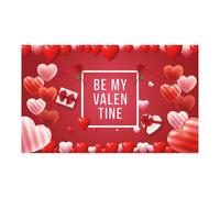 Happy Valentines Day Backdrop - 180x110cm Photo Background, Polyester Cloth Banner, Waterproof Reusable Romantic Wall Decor with Lightweight Design | Party Decoration for Events Anniversaries