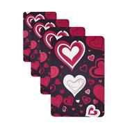 Happy Valentine's Day Car Air Freshener Cards for Women Men 4 Pack Cute Car Accessories Long Lasting Scent Car Diffuser Hanging Auto Aromatherapy Tablets Car Fresheners Gifts