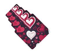 Happy Valentine's Day Car Air Freshener Cards for Women Men 4 Pack Cute Car Accessories Long Lasting Scent Car Diffuser Hanging Auto Aromatherapy Tablets Car Fresheners Gifts