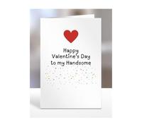 Happy Valentine's Day Card to my Handsome, Husband, Boyfriend, From Wife, Girlfriend, Funny, Silly, Joke, Gag, for Him, Her, Presents, Men, Women, A5-302a_64