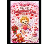 Happy Valentines Day Coloring book: cherubs