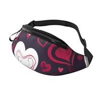 Happy Valentine's Day Fanny Pack for Men Women, Waterproof Sports Waist Bag Fashion Belt Bag Crossbody Bags Hip Bum Bag with Adjustable Strap Large Sling Bag Purse for Travel Hiking