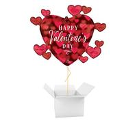 Happy Valentine's Day Helium Foil Balloon - Inflated Balloon in a Box (Romantic Glow, 1)