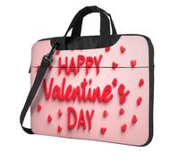 Happy Valentine'S Day In Bold Red Letters Laptop Bag Laptop Case 15.6 Inch Computer Bags Padded Sleeve Cover For Women Men
