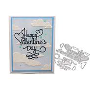 Happy Valentine's Day Metal Die Cuts, Cutting Dies for Card Making