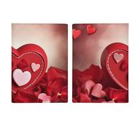 Happy Valentine's Day Passport Holder with Card And Ticket Slot, PU Leather Passport Case Easy Access, Travel Essentials Document Organizer Waterproof Travel Wallet for Men Women