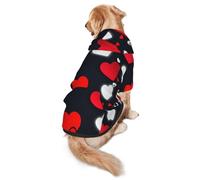 Happy Valentine'S Day Print Dog Hoodie Pet Sweatshirt, Warm, Soft And Breathable Hooded Clothes For Medium To Large Dogs, Easy-To-Wear Design, For Winter And Fall