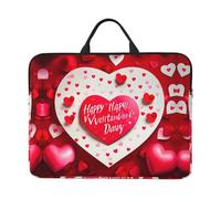 Happy Valentine's Day Print Laptop Sleeve Case14in Computer Cases for Pad Tablet, Briefcase Bag