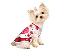 Happy Valentine's Day Print Lightweight Dog Vest, Cat Sleeveless Shirt, Breathable Mesh Design for Summer Walking and Play