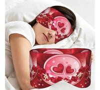 Happy Valentine's Day, Sleep Mask for Home Travel, Full Eye Covers Light Blocking Eye Mask Sleep Eye and Ear Muffs