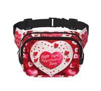 Happy Valentine's Day Unisex Fashion Waist Packs, Stylish Fanny Packs for Workouts, Running, Traveling, and Hiking