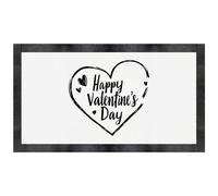 'Happy Valentine's Day with Hearts' Pet Feeding Mat (PM00028214)