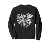 Happy Valentine's Women Girls Diamond & Heart Valentines Sweatshirt