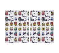 Happy Van Vehicles Travel Passport Wallet Credit Card Holder Cover Case Protector