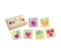 Happy Veggies 6x Mini Wooden Puzzles - My First Puzzles, Jigsaw Puzzle Games with Sea life Animal - Educational Toys For 1 Year Old + Toddler, Montessori Early Development Toys by Orange Tree Toys