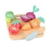 Happy Veggies Wooden Play Food for Kids - Kitchen Cutting Fruits Toys for Toddlers, Pretend Vegetables Gift for Boys and Girls - Early Development & Activity Toys by Orange Tree Toys