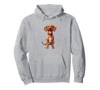 Happy Vizsla Dog Breed Lovers Design Pullover Hoodie