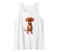Happy Vizsla Dog Breed Lovers Design Tank Top