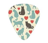 Happy Walking Kitty 12-Pack Guitar Picks Set â€“ Unique Single-Sided Printed Picks With Abs Material For Acoustic, Electric Guitars & Ukuleles