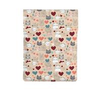 Happy Walking Kitty Premium Leather Laptop Sleeve â€“ Stylish 13 Inch Macbook Case With Full-Print Design For 2018 And Newer Models