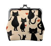 Happy Walking Kitty Print Versatile Coin Purse Exquisite Mini Wallet Cute Change Pouch for Any Occasion