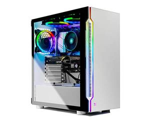 Happy Watch SkyTech Archangel 3.0 Gaming Computer PC Desktop - Ryzen 7 3700X 8-Core 3.6GHz, RTX 3060 12GB, 1TB SSD, 16GB DDR4 3200, RGB Fans, AC WiFi, 600W Gold PSU, Windows 10 Home 64-bit, White