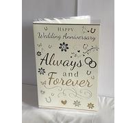Happy Wedding Anniversary Always And Forever On Your Wedding Anniversary Card Silver+Gold Words Foil Detail(PH43450-1A)