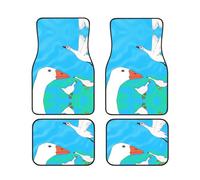 Happy White Goose Complete Set of car Floor mats, Four-Piece Interior Set Suitable for Most Cars, Trucks, and Vans