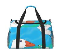 Happy White Goose Hand Travel Bag.Fashionable Design, Large Storage Capacity, Suitable For Business Trips And Short Trips., Black, One Size