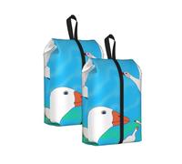 Happy White Goose Water Resistant Travel Shoe Bag with Handle for Suitcase Sneakers Boots Gym 2PCS