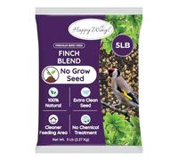 Happy Wings NO GROW Finch Blend Bird Food (Mix of Sunflower Hearts/Kernels and Nyjer Seed) - Highly Nutritious Bird Feed - (5 lbs)