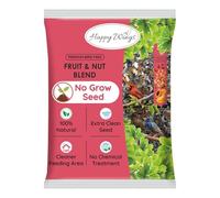 Happy Wings Nut & Fruit Blend Bird Food, Premium Blend of Sunflower Seeds, Safflower, Peanuts & Real Fruit and Nuts,1.8Kg | No Grow | Wild Bird Seed