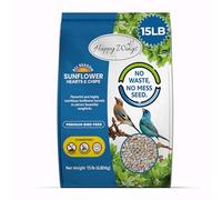 Happy Wings - Sunflower Hearts & Chips 15 Pounds, No Dirt, No Waste, Seed Free Formula, Great for Wild Birds