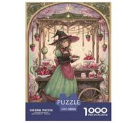 Happy Witch, Potions And Pastries Jigsaw Puzzles for Adults And Kids. 1000 Pieces Whimsical Challenge Toy Educational Game Home Decor 38x26cm/1000pcs