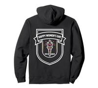 Happy Women's Day - Classic Badge & Crest Style Pullover Hoodie