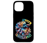 Happy Wonderful Moment To Live a Colorful Life Matching Team Case for iPhone 15