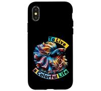 Happy Wonderful Moment To Live a Colorful Life Matching Team Case for iPhone X/XS