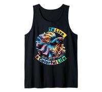 Happy Wonderful Moment To Live a Colorful Life Matching Team Tank Top