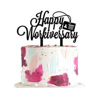 Happy Workiversary cake topper Office Party Decorations Work Anniversary Cake Topper Farewell Party Supplies for Retirement