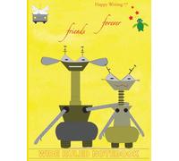 Happy Writing Wide Ruled Notebook: AniToony Cartoon Collection - AmT & ToD Friends Forever