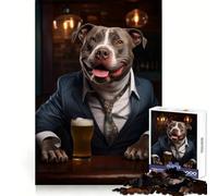 Happy XL Bully in The Pub Jigsaw for Teenagers1000 Pieces Reason Boost DIY Play Playful Challenge (38x52cm)