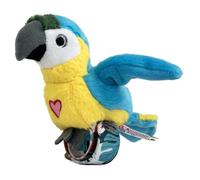 Happy Yappers Blue Parrot Interactive Plush Bird - Talking Toy with Wing Flapping, Repeating Toy that Mimics Words & Sings - USB Rechargeable for Kids Play & Sensory Fun