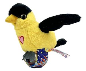 Happy Yappers Oriole Interactive Plush Bird - Talking Toy with Wing Flapping, Repeating Toy that Mimics Words & Sings - USB Rechargeable for Kids Play & Sensory Fun, Pirole