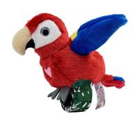 Happy Yappers Red Parrot Interactive Plush Bird - Talking Toy with Wing Flapping, Repeating Toy that Mimics Words & Sings - USB Rechargeable for Kids Play & Sensory Fun